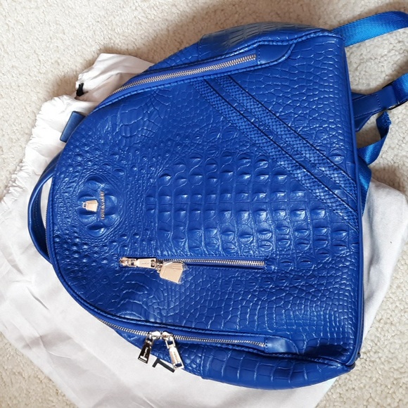 Tote & Carry Handbags - Tote & Carry Royal Blue Backpack/Travel Bag-Vegan Leather